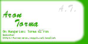 aron torma business card